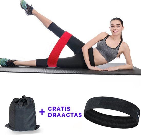 siston Weerstandsbanden - Zwart - Met Draagtas - Bootybands - Weerstandsband - Fitness elastiek - Resistance band - Fitnessband - Levenslange garantie