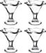 Bormioli Rocco ijs sorbet coupes - 4x stuks - op voet - glas - 240 ml - IJscoupe glazen