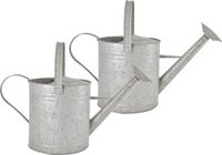 Mega Collections Esschert Design Gieter/plantengieter - 2x - zink - 3.5 liter - klassiek/decoratief - 42 x 17.5 x 24 cm