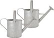 Mega Collections Esschert Design Gieter/plantengieter - 2x - zink - 3.5 liter - klassiek/decoratief - 42 x 17.5 x 24 cm