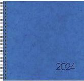 BRUNNEN Weekkalender model 766 2024 2 pagina's = 1 week bladgrootte 21 x 20,5 cm blauw