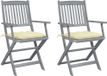 Acaciahout Fauteuil Set van 2 met Kussens