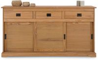 IDIMEX Servieskast SAVONA 160 cm massief hout eiken afwerking