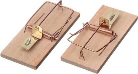 Ubbink 2x Muizenvallen/muizenklemmen 10 cm - Ongediertebestrijding/ongediertewering tegen muizen