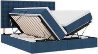 vidaXL LED opbergbed met matras Blauw 180 x 200 cm Stof