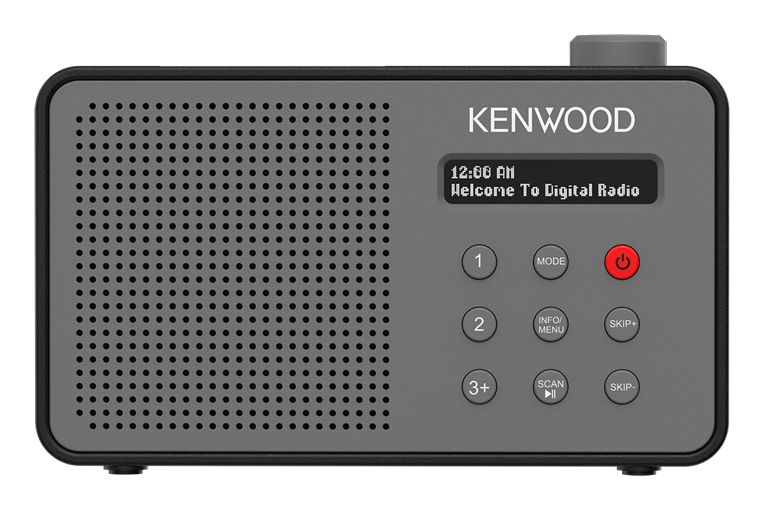 Kenwood CR-M25DAB Draagbare DAB+ radio met automatische veiligheidswaarschuwingsfunctie - Grijs
