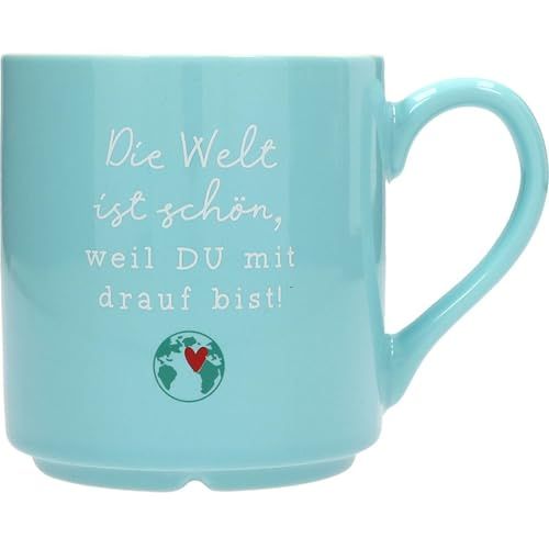 Depesche 0013594-020 lievelingsbeker motief nr. 20, mok met handvat met spreuk, 300 ml, van porselein, gedeeltelijk met goudfolie en opdruk aan de binnenkant
