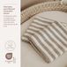 Meyco Baby b-boo baby & lifestyle GmbH Hydrofiele doeken pre-washed Fat Stripe Taupe 30x30cm - 2-Pack
