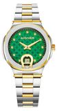 Aigner Taviano 2 AGW.242002, nacre verte, argent, or, acier inoxydable, montre femme, neuf