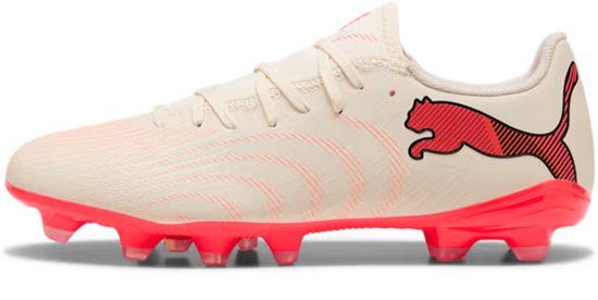 PUMA FUTURE 9 PLAY FG/AG Unisex Sportschoenen - Sugared Almond-PUMA White-Ultra Red-PUMA Black