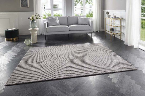 Elle Decoration Panglao Laagpolig Vloerkleed - grijs 160x230 cm