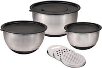 Kesper Mengkom set van 3 stuks met deksel en raspjes