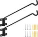 Unyqoos® Crochet mural réglable en métal, noir, 2 pièces