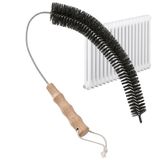 Carehabi Radiatorborstel, lang, 70 cm, flexibele verwarmingsborstel met zachte borstelharen voor krasvrije reiniging, verwarmingsreinigingsborstel voor schone radiatoren (1 stuk)