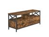 Meuble TV industriel 120 x 40 x 50 cm marron et noir