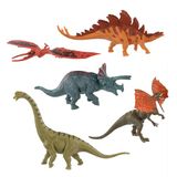Idena 40387 - Speelfigurenset, 5 plastic dinosaurussen, elk ca. 15 cm hoog, dierfiguren voor kinderen vanaf 3 jaar
