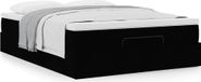 Prolenta Maison Exclusive - Ottomaans bedframe met matras, zwart, 140x190 cm, textiel