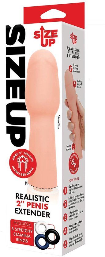 Bol SIZE UP EXTRA REALISTIC PENIS ENTENDER FLESH Beige