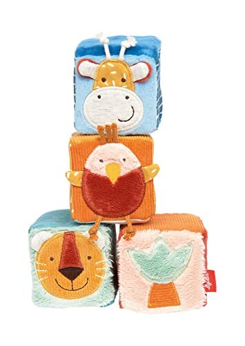 Sigikid 43226 Babyspeelgoed, stoffen kubus, meerkleurig/dobbelstenen set