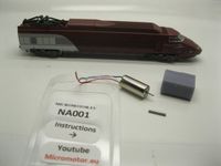 Micromotor NA001 kit de conversion pour Arnold 4321 Lima 163923 et autres Échelle N