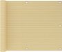 vidaXL Pare-vue de balcon - 75x300 cm - HDPE - Beige