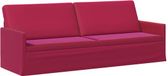 vidaXL 3-zits bank Wijnrood 220 x 81 x 82 cm fluweel