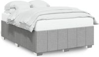 vidaXL Bedframe - Stof - Lichtgrijs - 140x190 cm - Zonder Matras