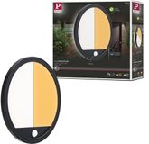 Paulmann LED-paneel voor buiten Lamina Backlight Schemergestuurde bewegingsmelder (IR) insectvriendelijk IP44 rond 280 mm Tunable Warm 14W 1150lm 230V Zwart Kunststof