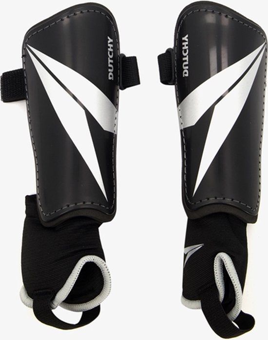 Dutchy Scheenbeschermers met Enkelbescherming - Zwart - Maat M - Voetbal - Kinderen