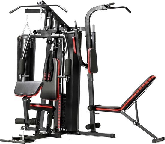 Viking Choice Krachtstation - Home gym - met 80 kg gewicht - en bokszak