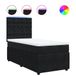 VidaXL Boxspringbed met matras, fluweel, zwart, 90x190 cm