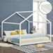 en.casa Kinderbed Cerro huisbed met matras 160x200 cm wit