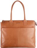 GREENBURRY Leren business tas laptoptas met laptopvak Fiorentina Business Shopper Tan bruine