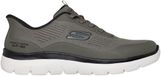 Skechers Slip-ins Summits Leyter Sneakers Heren Olijfgroen - Zwart