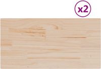vidaXL Tafelbladen 2 stuks rechthoekig 80x40x1,7 cm massief grenenhout