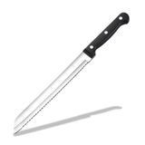 Parence. - Broodmes van roestvrij staal/keukenmes met gekartelde rand en ergonomische handgreep, 30 cm