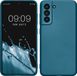 kwmobile telefoonhoesje geschikt voor Samsung Galaxy S21 FE - Back cover in Metallic carabisch blauw