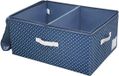 Ibenzoa® Duurzame en Opvouwbare Opbergdozen met Deksel, Perfect voor Kleding en Beddengoed, Marineblauw, 54 x 42 x 26 cm