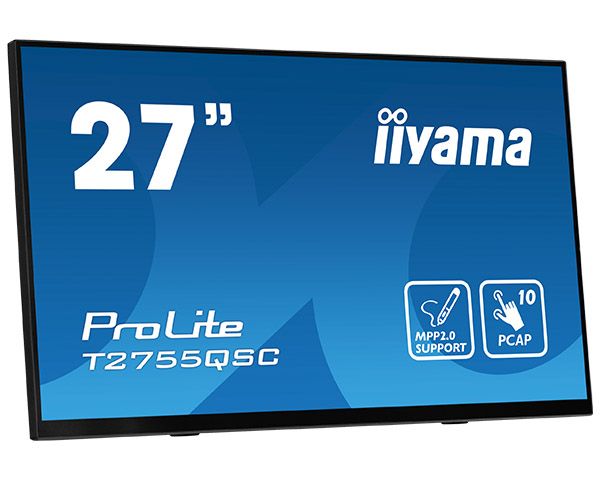 iiyama ProLite T2755QSC-B1 27" Touchscreen Monitor - QHD, IPS, Full HD, 75Hz