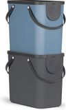 Rotho Albula afvalscheiders - set van 2 - 25L - zwart/blauw
