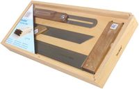 hedue® Schrijnwerkerset in houten kist – 3 hoogwaardige meet- en markeergereedschappen in één set