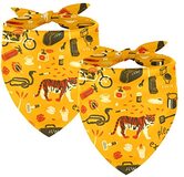 VAPOKF 2 Pack Hond Bandana Meisje Jongen Huisdier Slabbetjes Hond Sjaal Hoofddoek Wasbare Bandana's Accessoires Voor Kleine Middelgrote Honden Puppy Kat, Tijger Motorfiets Bagagebox