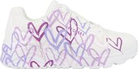 Skechers Uno Lite - Spread The Love - Meisjes Sneakers - Wit