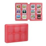 kwmobile Nintendo 3DS Game Card Case - 28 Compartments - Old Rose