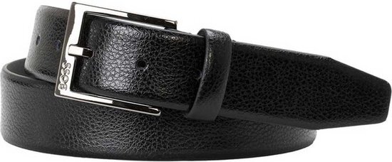 Boss Riem Leer Zwart - BOSS - Taille maat 105cm - Leer - Dames &amp; Heren riem Effen