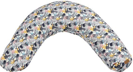 Béaba Big Flopsy™ Zwangerschapskussen - Wit - Jersey Blossom - 170 cm