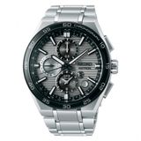 Seiko Astron GPS Solar 5X Dual-Time Chronograph Montre-bracelet homme Analogique Argenté Acier Verre saphir