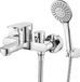 Unyqoos® Moderne set de robinetterie de bain avec douchette et robinet mélangeur pivotant pour salle de bain