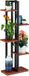 Merkloos Relaxdays plantenstandaard 5 etages - binnen - 117x43x22 cm - staal - mdf - donkerbruin
