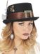 Widmann Hoge hoed steampunk met veer